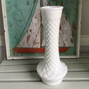 Vintage Randall 9” Milk Glass Vase